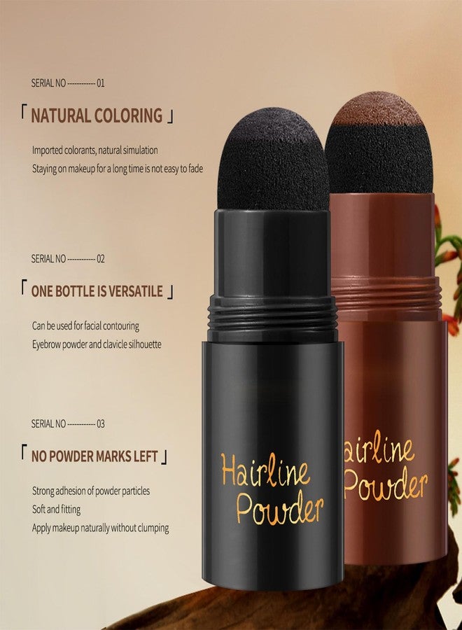 ARCHIDATE Hairline Powder Stick Root Cover up Black, Hairline Shadow Powder with Sponge for Thinning Hair, Instantly Conceal Hair Loss & Bald Spots, Natural-Looking Coverage, Waterproof & Long Lasting - Image 4